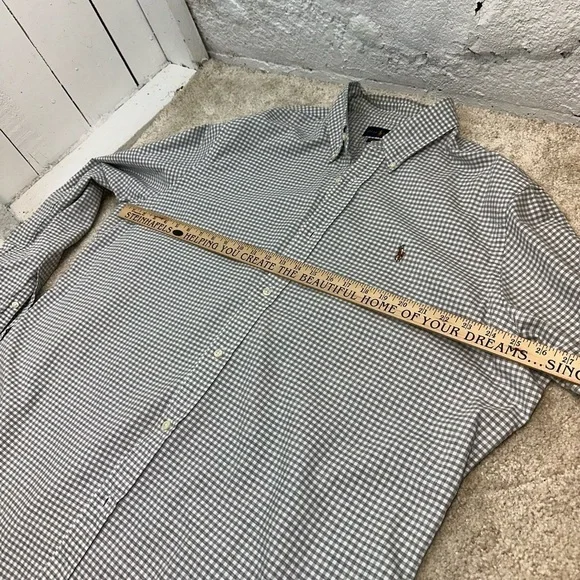 Ralph Lauren Iconic Oxford Big & Tall Men’s Size 3XL Classic Fit Gray White - Picture 10 of 12